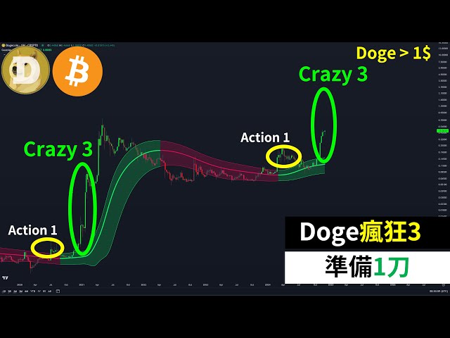 3 crazy waves of Dogecoin! DOGE prepares $1! $300,000 in Bitcoin?