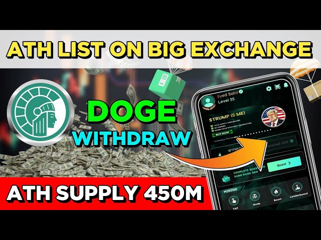 ATH Token List On Big Exchange | Doge Coin Withdraw Complete Guide | Athene Network