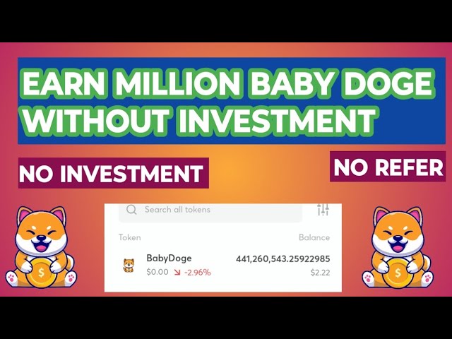 EARN FREE MILLION BABY DOGE WITHOUT INVESTMENT #babydoge #freemoneyearningapp