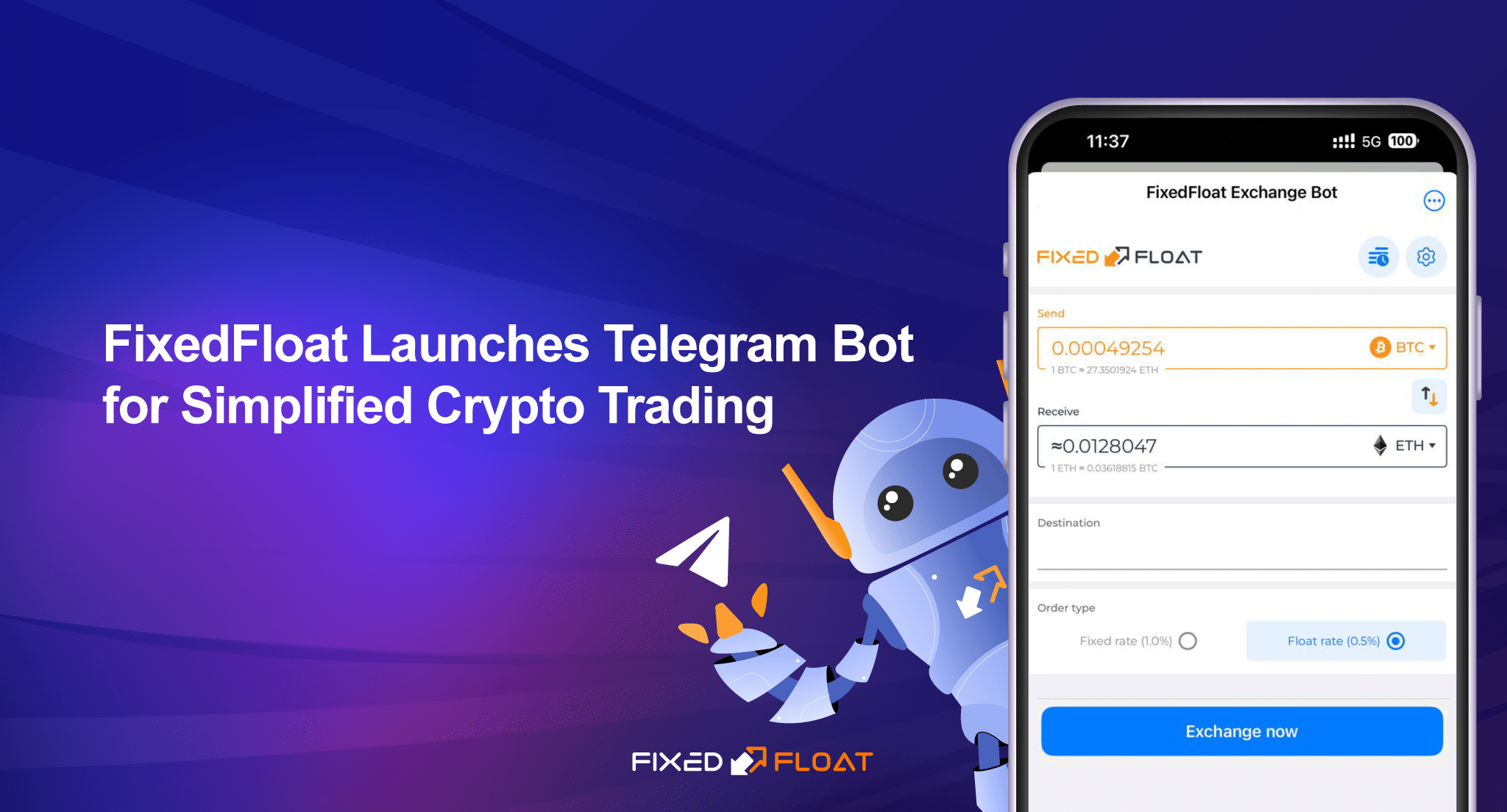 FixFloat lance FixFloatBot sur Telegram pour simplifier le trading de crypto-monnaie