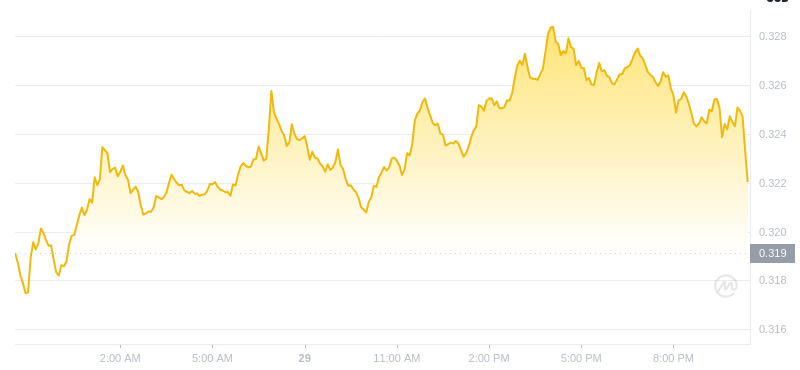 Der aktuellste Preis von Dogecoin um 22:00 Uhr am 29. Dezember 2024