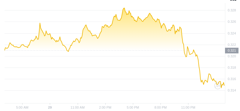 Der aktuellste Preis von Dogecoin um 03:00 Uhr am 30. Dezember 2024