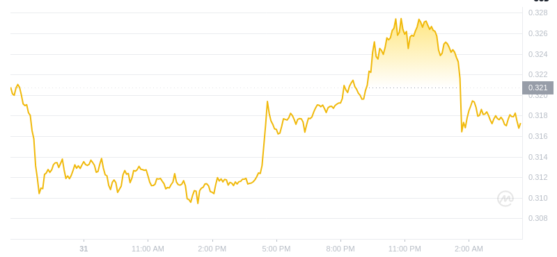 2025년 1월 1일 04:00의 Dogecoin 최신 가격