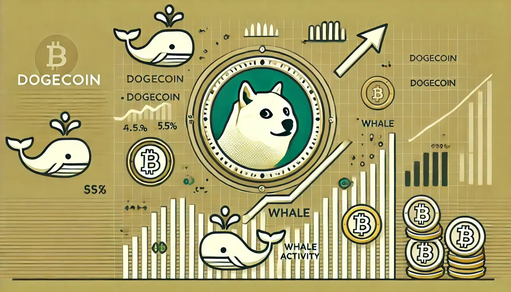 狗狗币 3M 图表呈绿色闪烁，鲸鱼累积超过 10 亿 DOGE