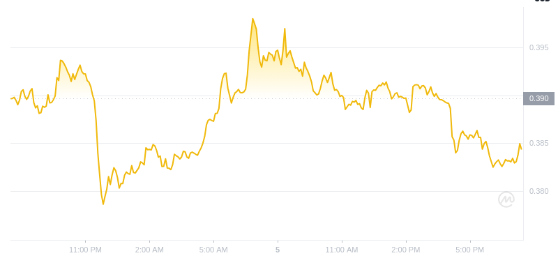 Der aktuelle Preis von Dogecoin um 19:00 Uhr am 5. Januar 2025