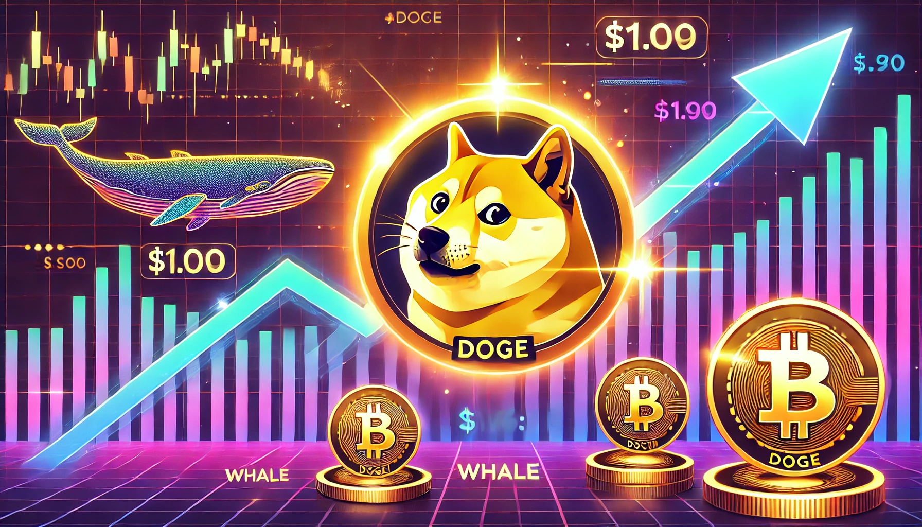 Dogecoin grimpe à 1 $ alors que l'activité des baleines augmente