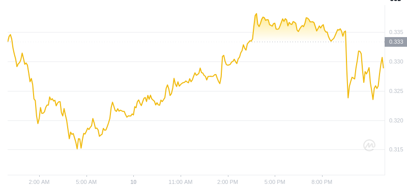 Der aktuelle Preis von Dogecoin um 00:00 Uhr am 11. Januar 2025