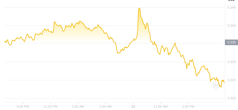 Le dernier prix du Dogecoin à 18h00 le 13 janvier 2025