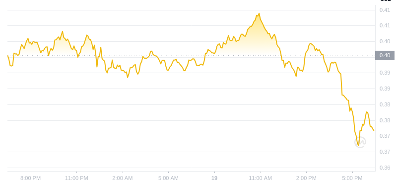 Le dernier prix du Dogecoin à 18h00 le 19 janvier 2025