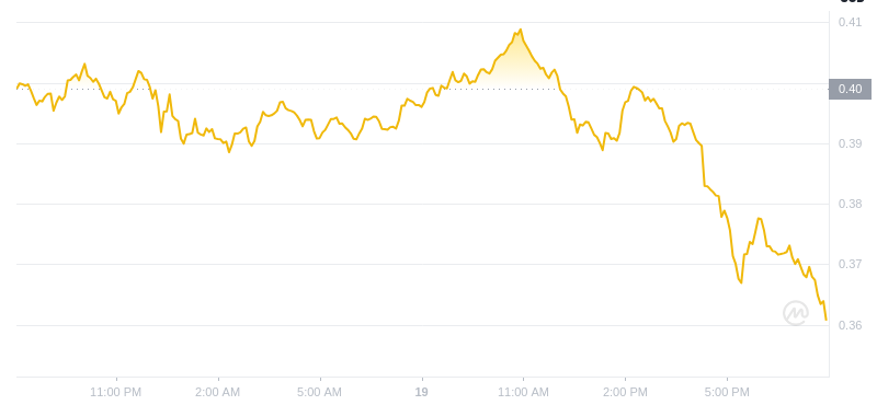 2025년 1월 19일 20:00의 Dogecoin 최신 가격