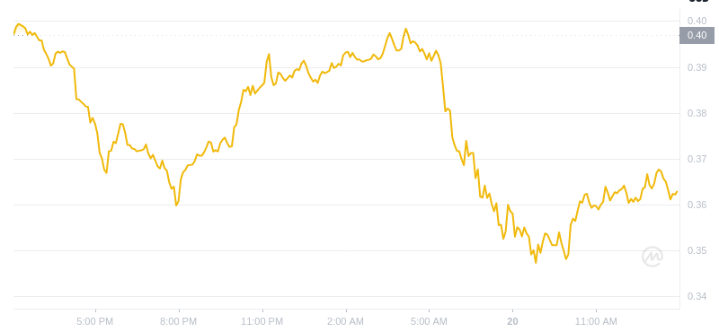 2025년 1월 20일 14:00의 Dogecoin 최신 가격