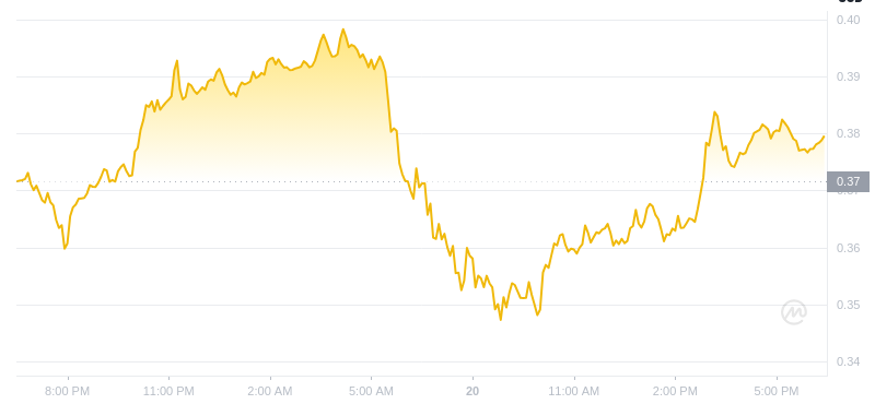 The latest price of Dogecoin at 18:00 on January 20, 2025