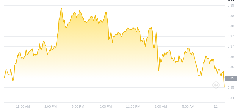 Le dernier prix du Dogecoin à 09h00 le 21 janvier 2025