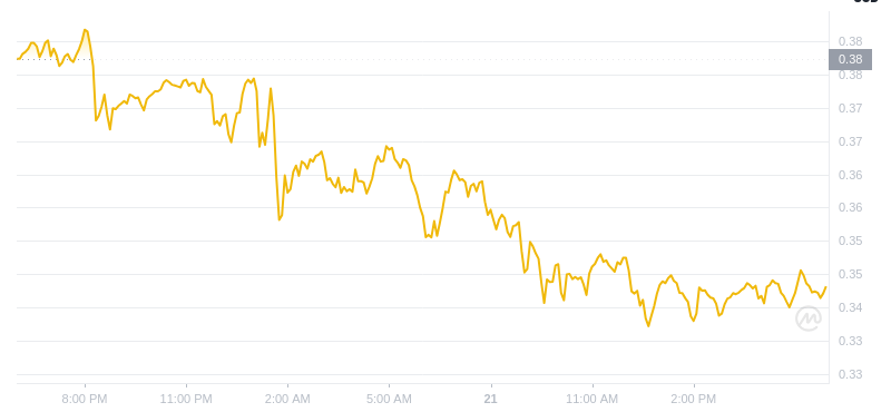 Der aktuelle Preis von Dogecoin um 18:00 Uhr am 21. Januar 2025