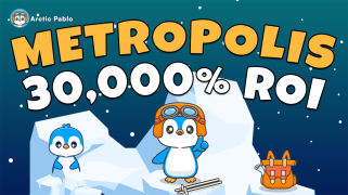 Arctic Pablo の Metropolis への投資収益率は 30,692% と高く、Dogecoin や Humpty Penguin などのミームコイン大手と同等です