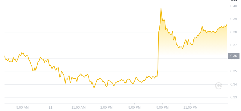 2025년 1월 22일 03:00의 Dogecoin 최신 가격