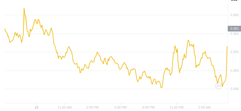 Le dernier prix du Dogecoin à 04h00 le 24 janvier 2025