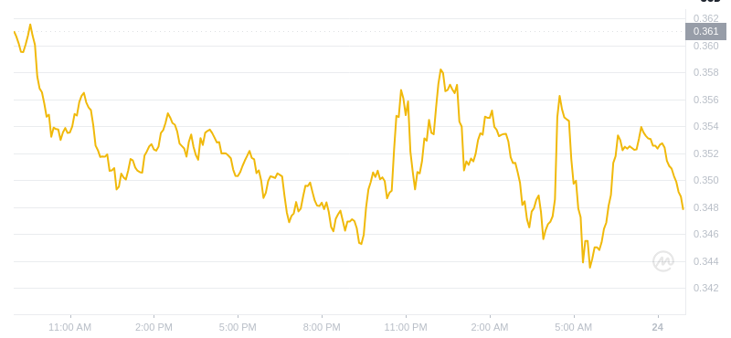 Dogecoin的最新价格，2025年1月24日，09:00