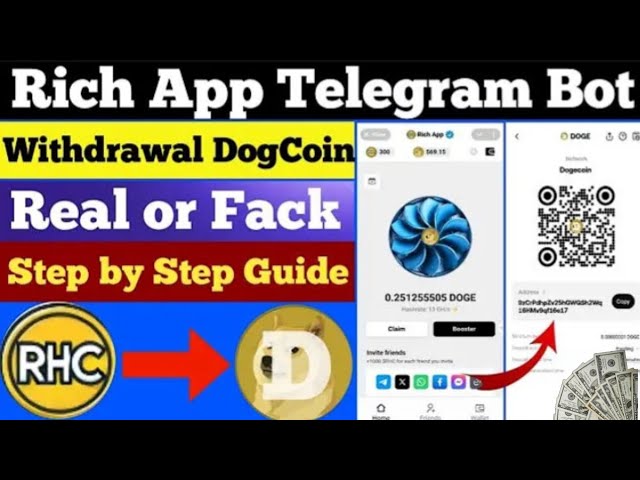 Rich app Telegram bot mining Doge coin 🪙|Boost doge 🪙💰|Earn doge coin 🪙 |#rich #dogecoin #taptoearn