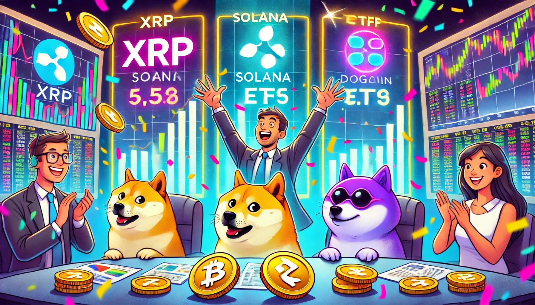 投資家歓喜：XRP、Solana、Dogecoin ETF が間もなく登場