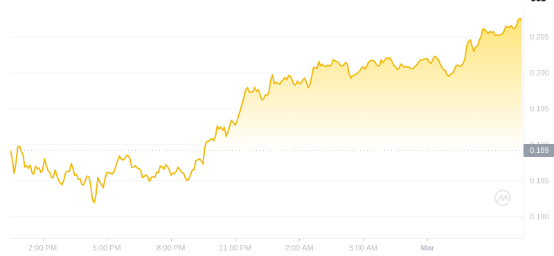 2025年3月1日，12:00 Dogecoin最新价格